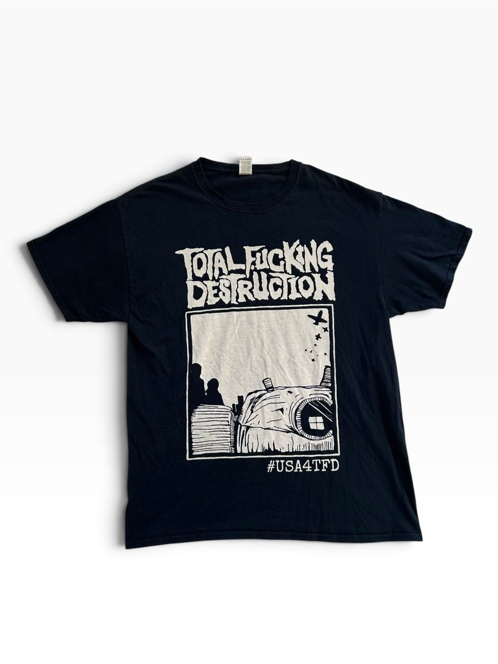 TFD Punk Metal Band Vintage Style Graphic Tee — Black